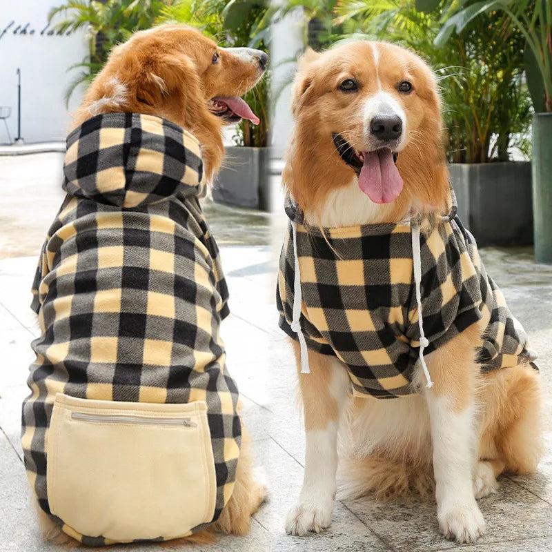 Winter Coat, Plaid Jacket, Reversible Vest Cold Weather Dog Clothes