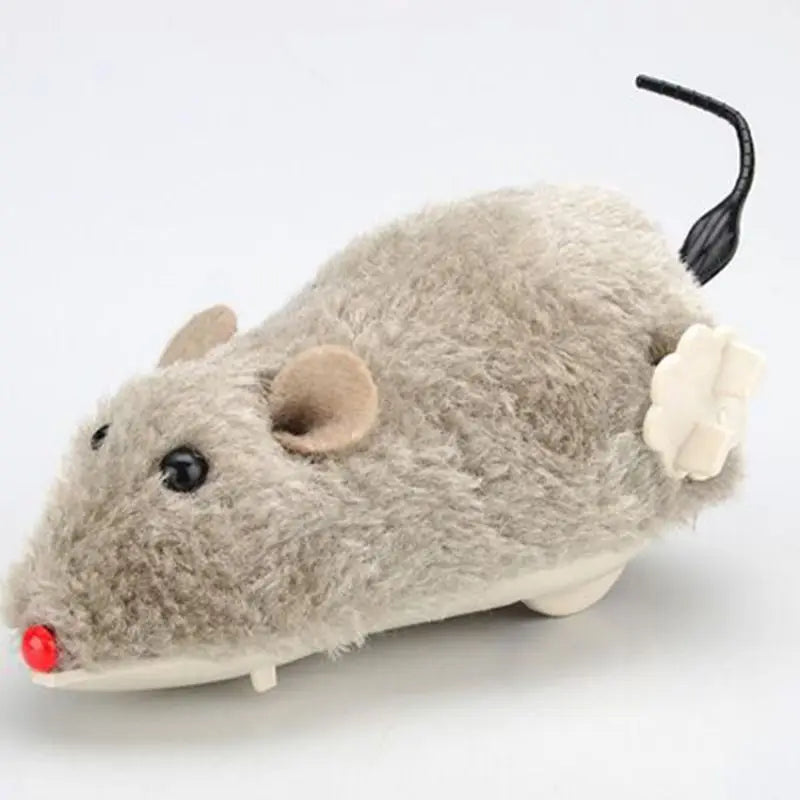 Funny Lifelike Plush Mouse Running Toy for Cats/Dogs