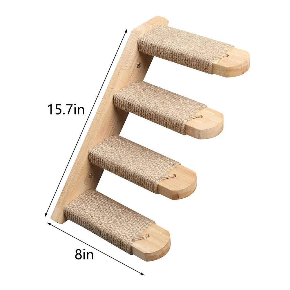 Cat Climbing Shelf Wall Mounted Four Step Stairway