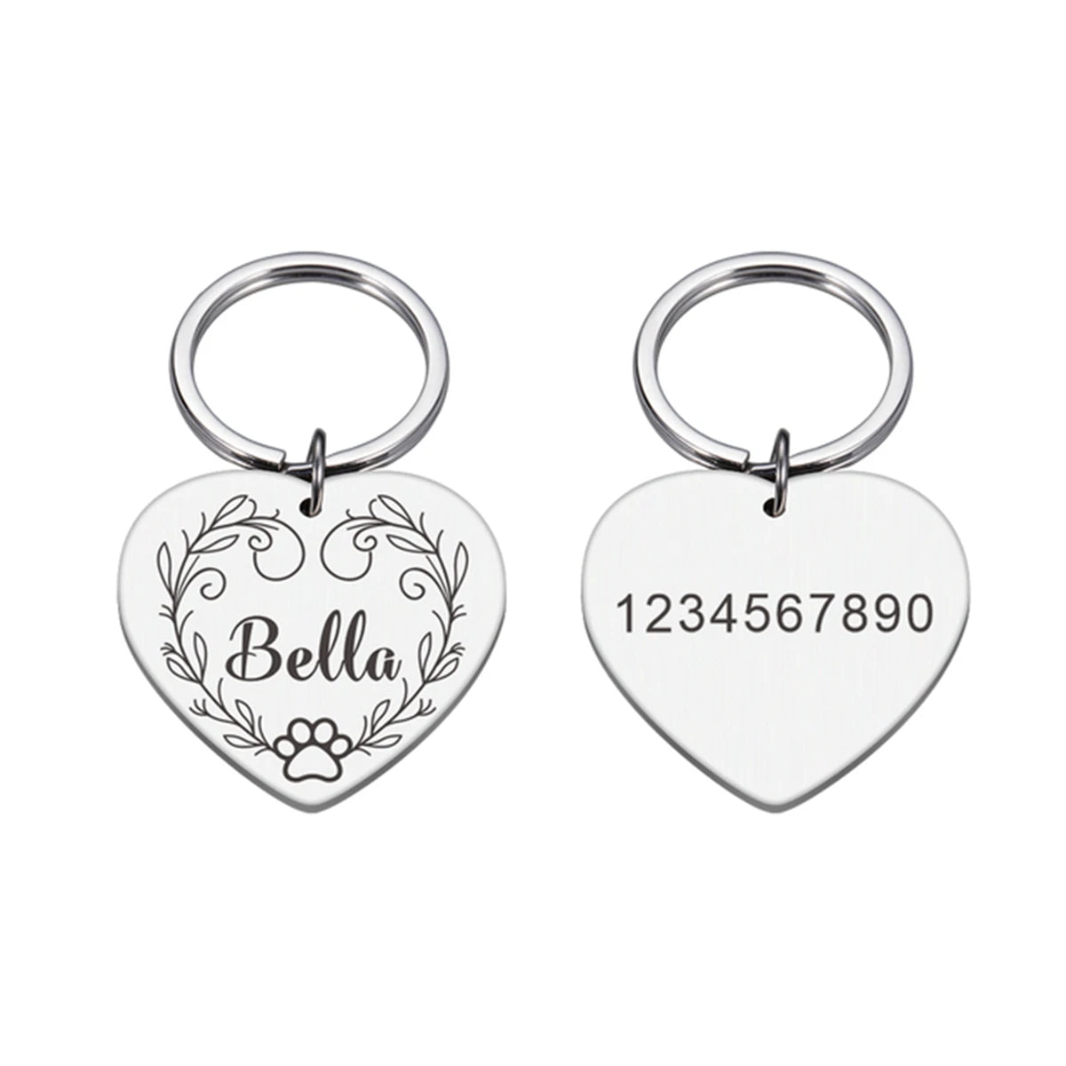 1 pc nice Dog paw prints and vine Customized Text Cat Dog ID Tag , with Cute Symbols Customized Pet Print Medal