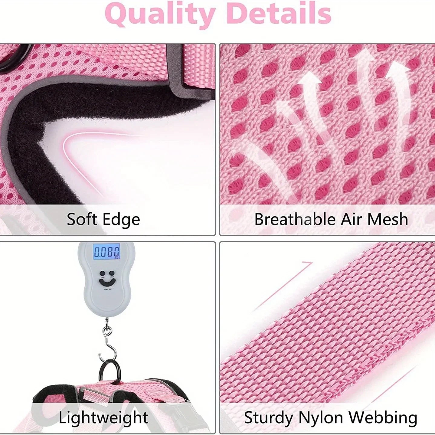 Cat Non-Slip Adjustable Leash Vest Pet Chest Carrier