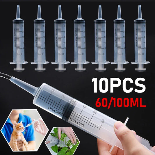 60/100ml Plastic Bulk Needle-Free Disposable Syringes