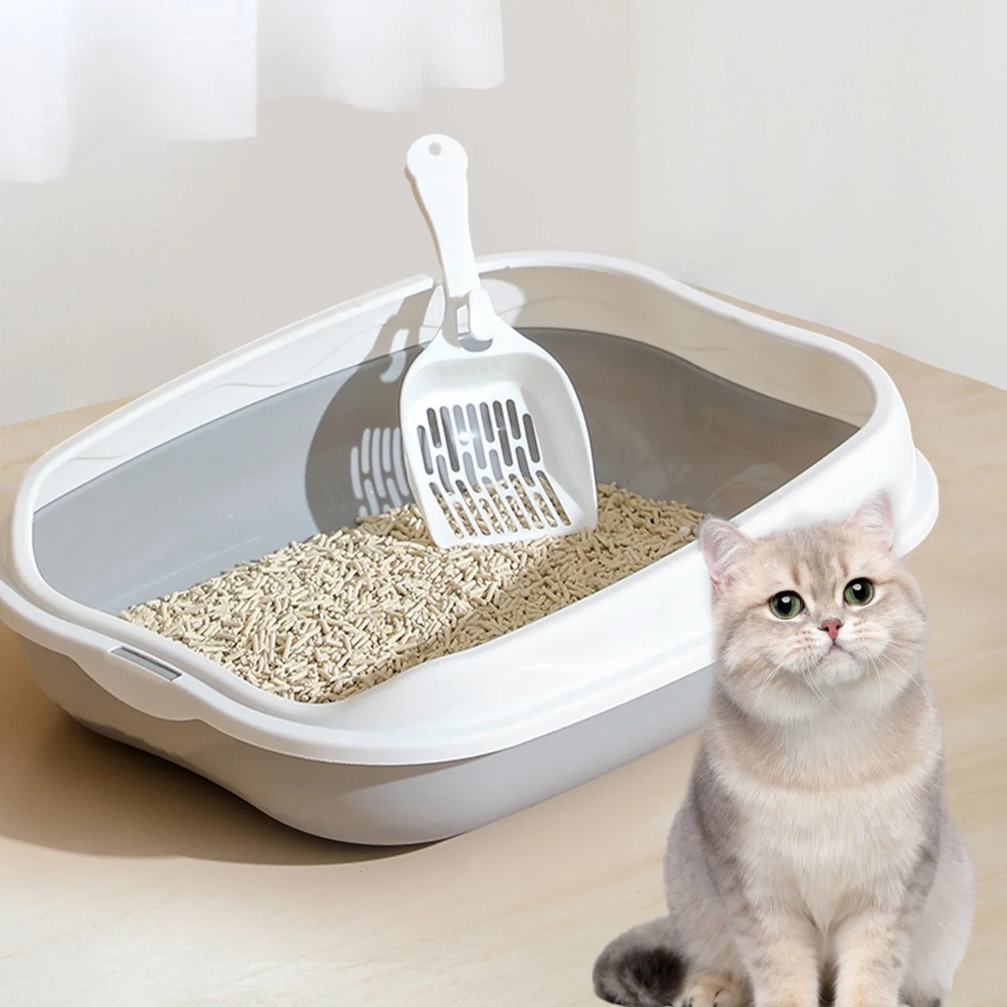 Semi-enclosed Litter Box