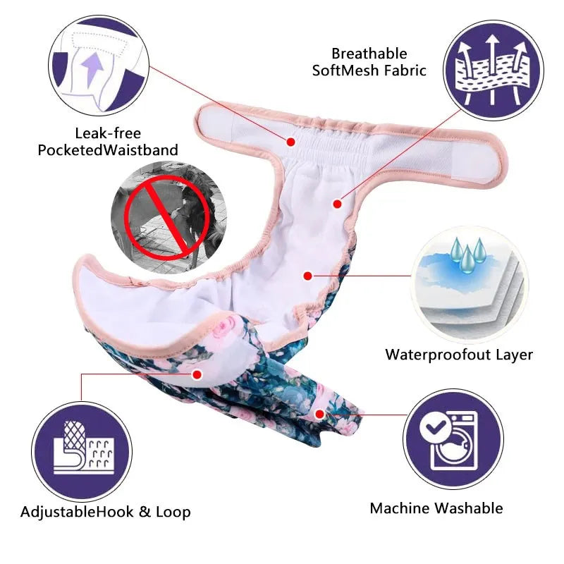 Adjustable Dog Female Reusable Washable Diapers