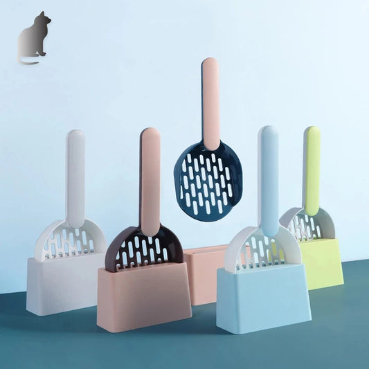 Cat Litter Scoop Plastic Shovel With Base