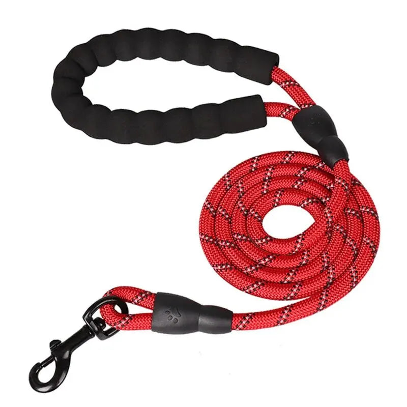 Reflective Dog Leash With Comfortable Padded Handle - Double Heavy Duty Traction Rope