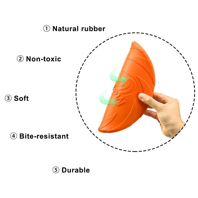 OUZEY Bite Resistant Flying Disc For Dog Multifunction Pet Puppy Training Toys
