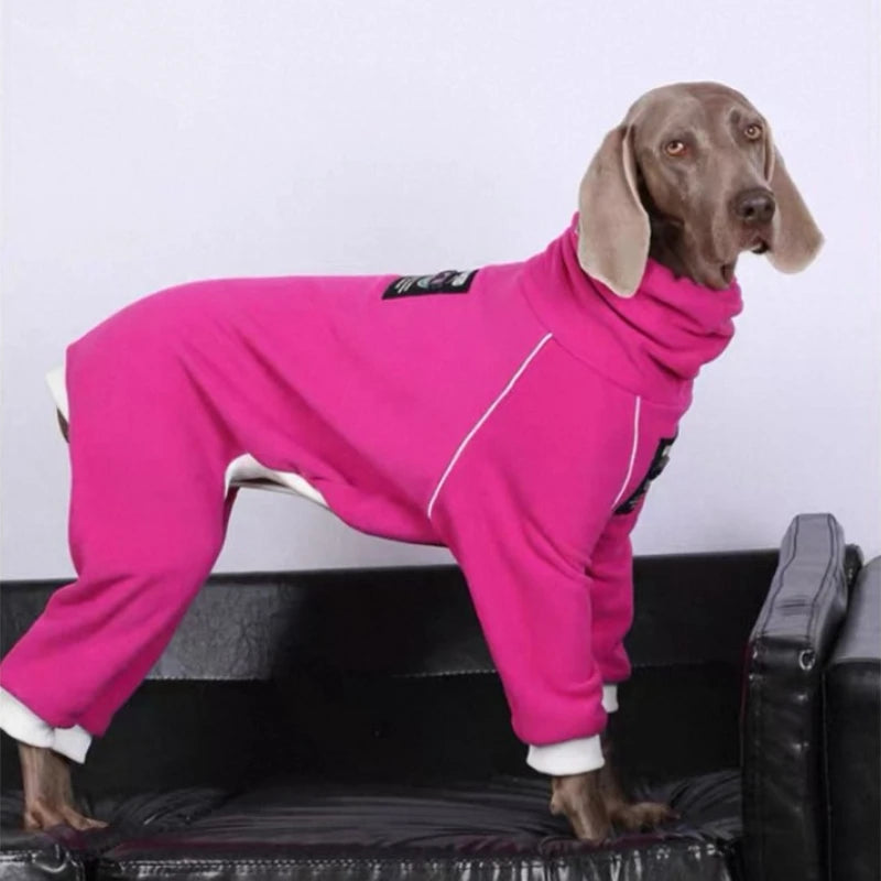 Fashion Italian Greyhound Rose Pink Stretch Soft Fleece Whippet 4-legged Clothes