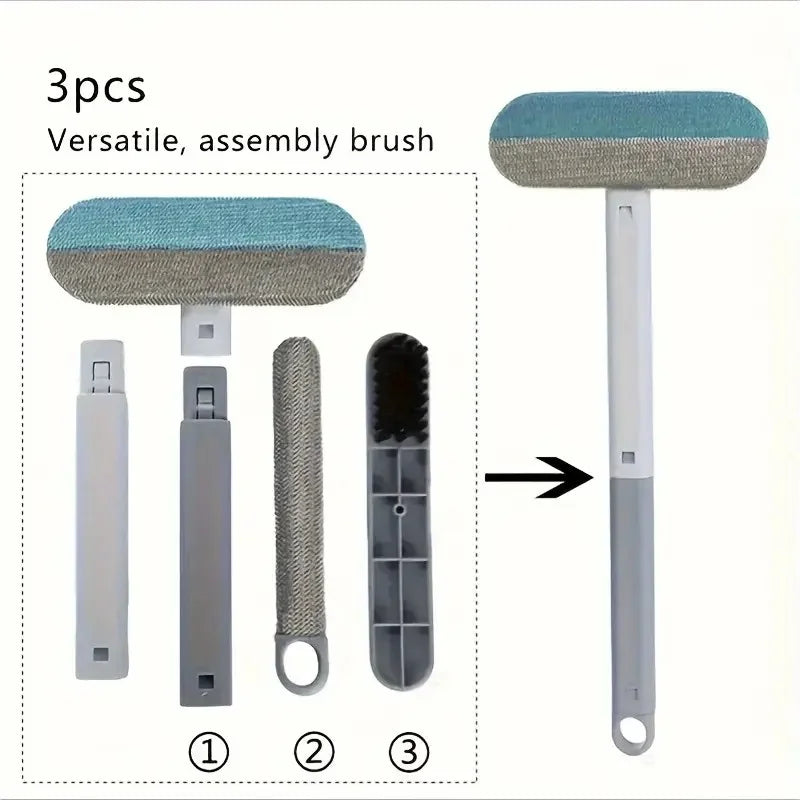 Premium Long Handle Pet Hair Brush - Gentle Shedding & Grooming Tool