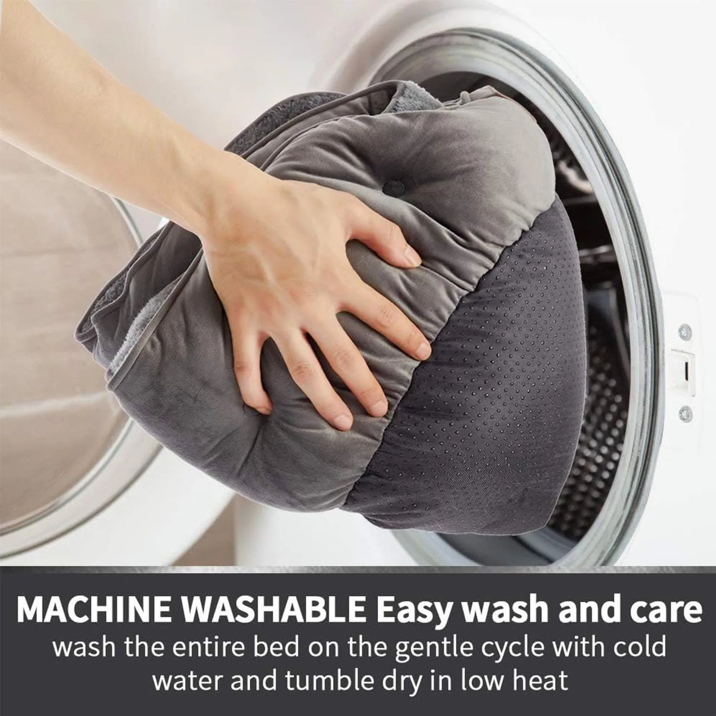 Soft, Washable Pet Bed , Non-Slip Base, Water Resistant