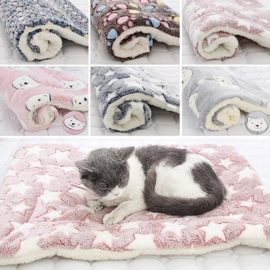 Soft Cat Bed Mats or Warm Fleece Pet Blanket