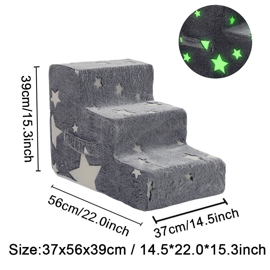 Steps for Dog Pet Ramp, Cat Ladder 3 or 4 Stairs for Puppy Ramp Detachable Sponge