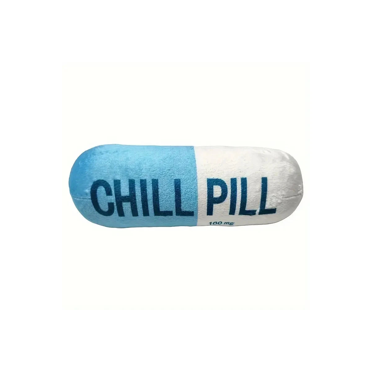 Interactive Plush Pill-Shaped Toy with Squeaker Pet Play and Dental Health
