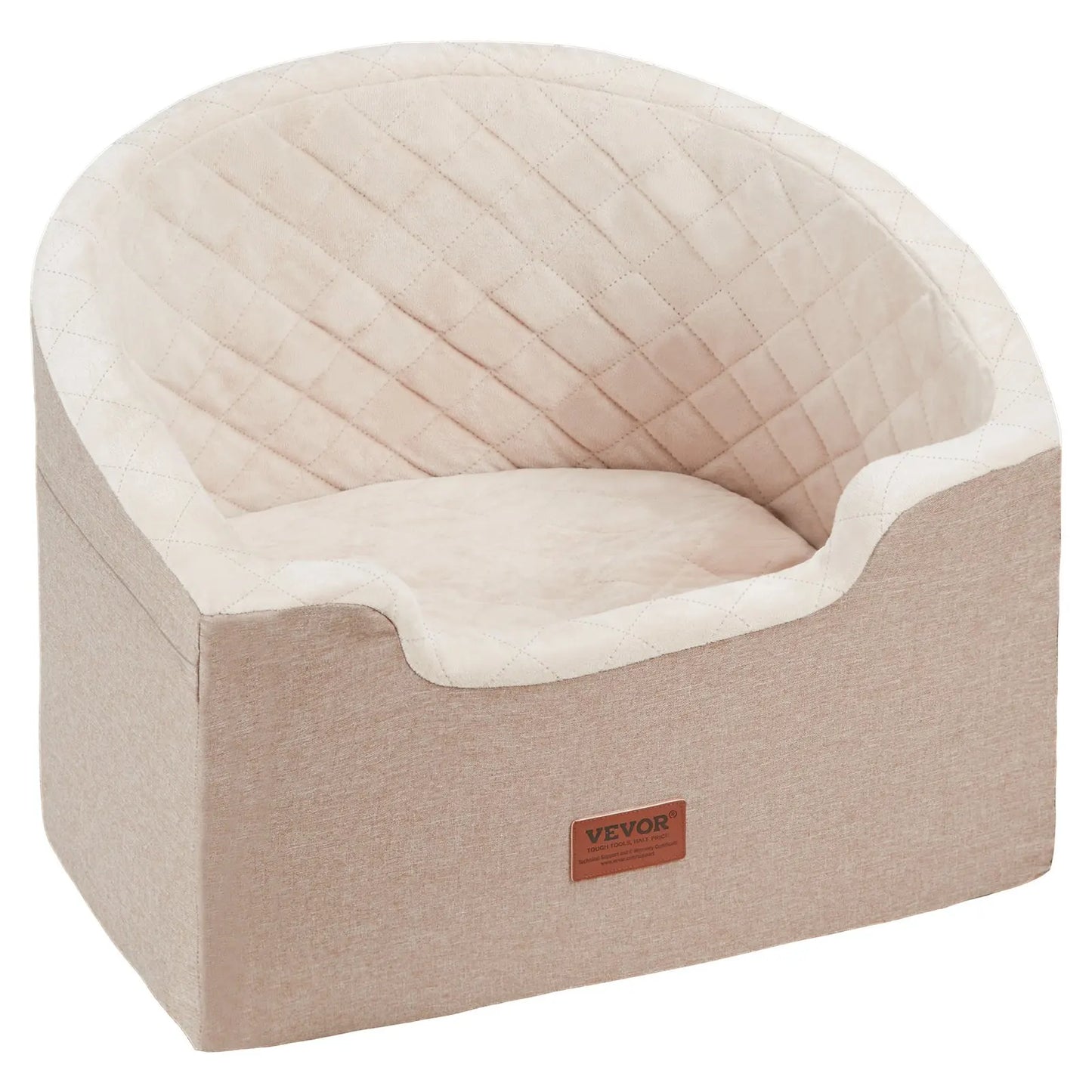 Dog Booster Car Pet Seat For Small Medium Dog Up To 55 Lbs Brown