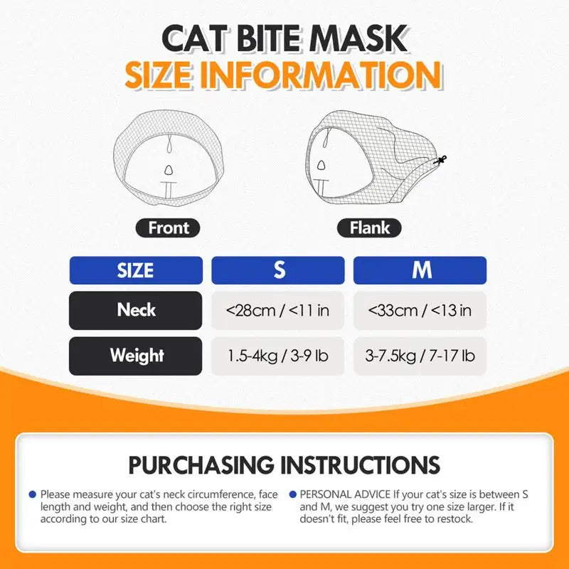 Cat Anti Bite Muzzles Breathable Travel Tools