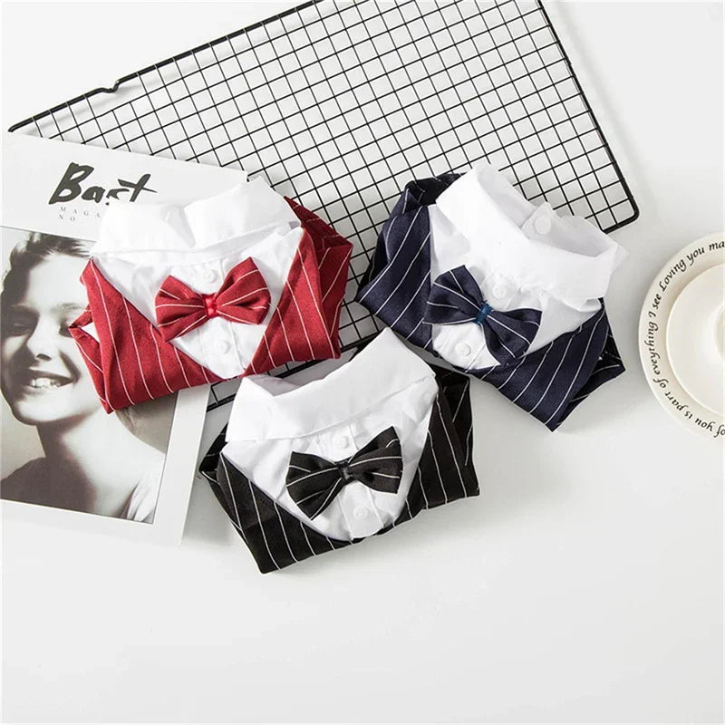 Dog Shirt Tuxedo w/ Bow Tie