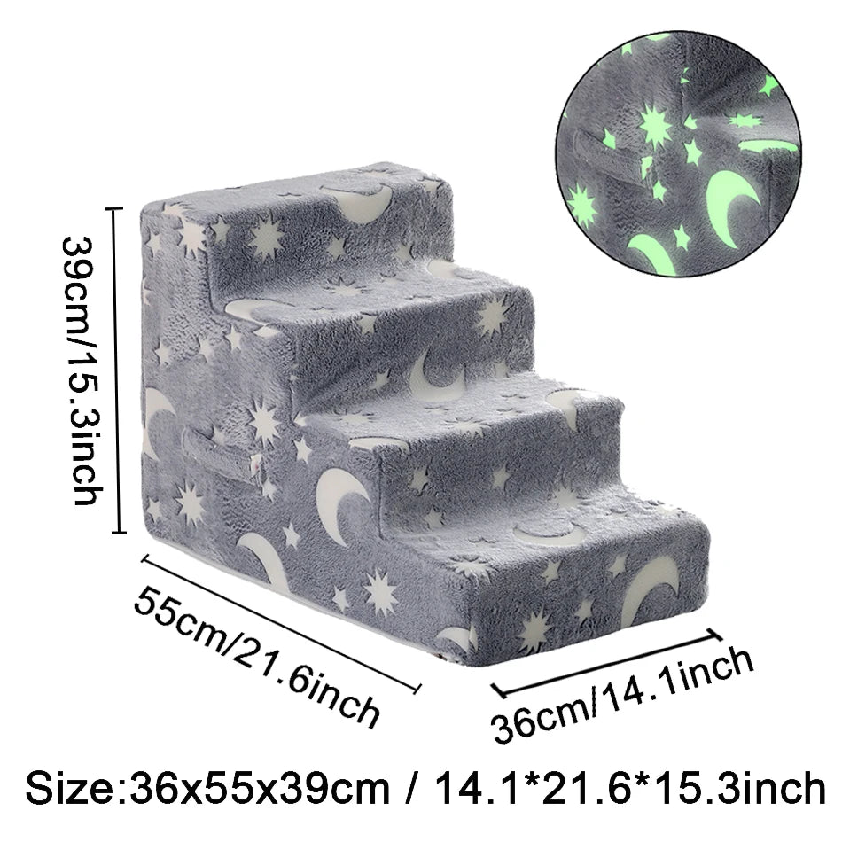 Steps for Dog Pet Ramp, Cat Ladder 3 or 4 Stairs for Puppy Ramp Detachable Sponge