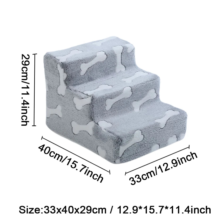 Steps for Dog Pet Ramp, Cat Ladder 3 or 4 Stairs for Puppy Ramp Detachable Sponge