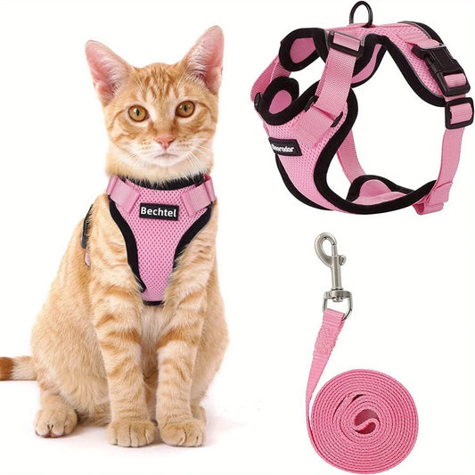 Cat Non-Slip Adjustable Leash Vest Pet Chest Carrier