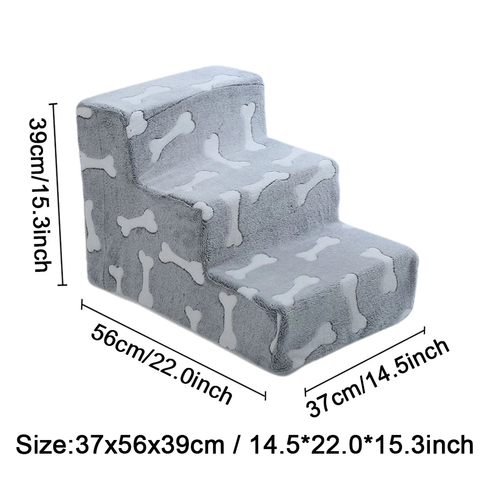 Steps for Dog Pet Ramp, Cat Ladder 3 or 4 Stairs for Puppy Ramp Detachable Sponge