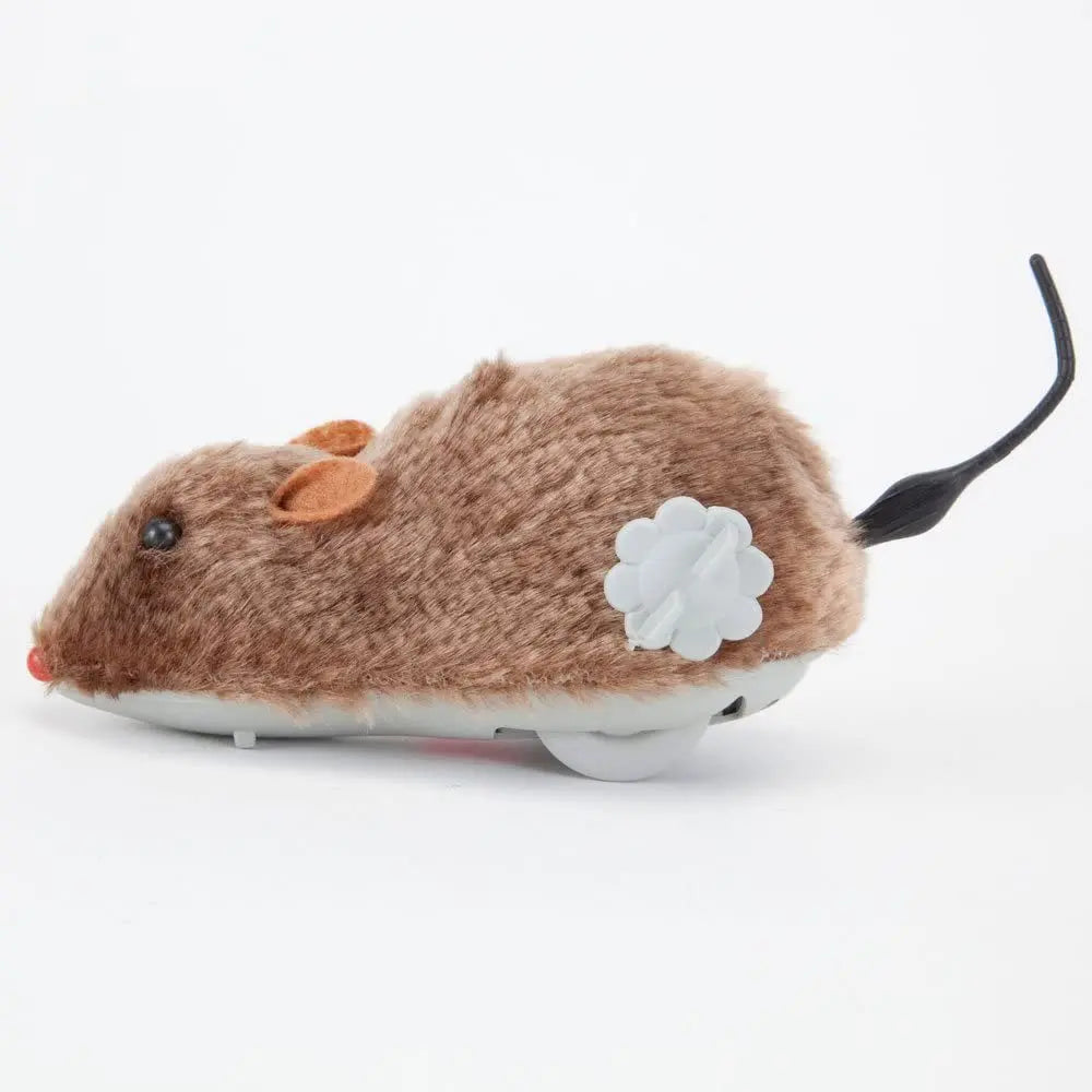 Funny Lifelike Plush Mouse Running Toy for Cats/Dogs