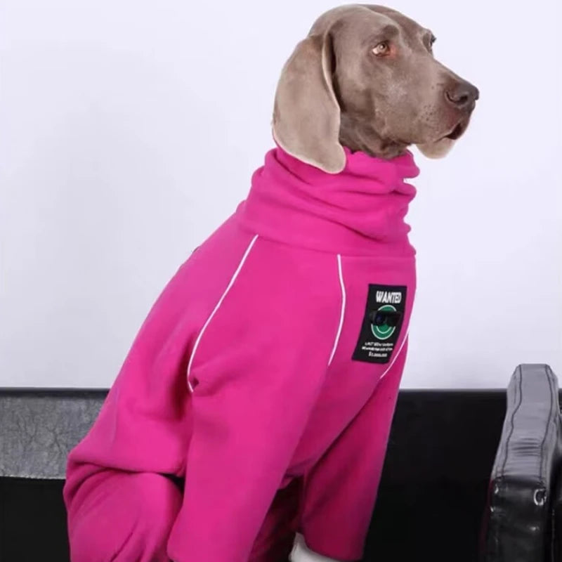 Fashion Italian Greyhound Rose Pink Stretch Soft Fleece Whippet 4-legged Clothes