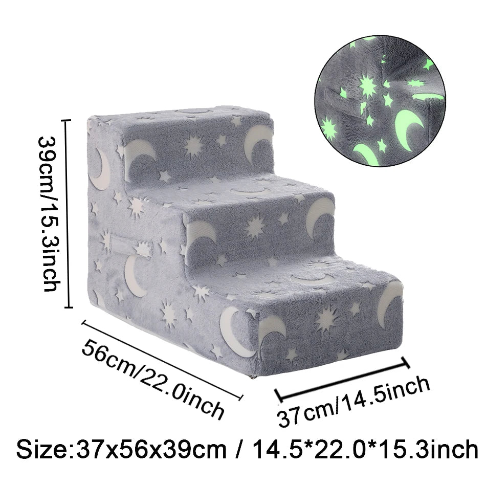 Steps for Dog Pet Ramp, Cat Ladder 3 or 4 Stairs for Puppy Ramp Detachable Sponge