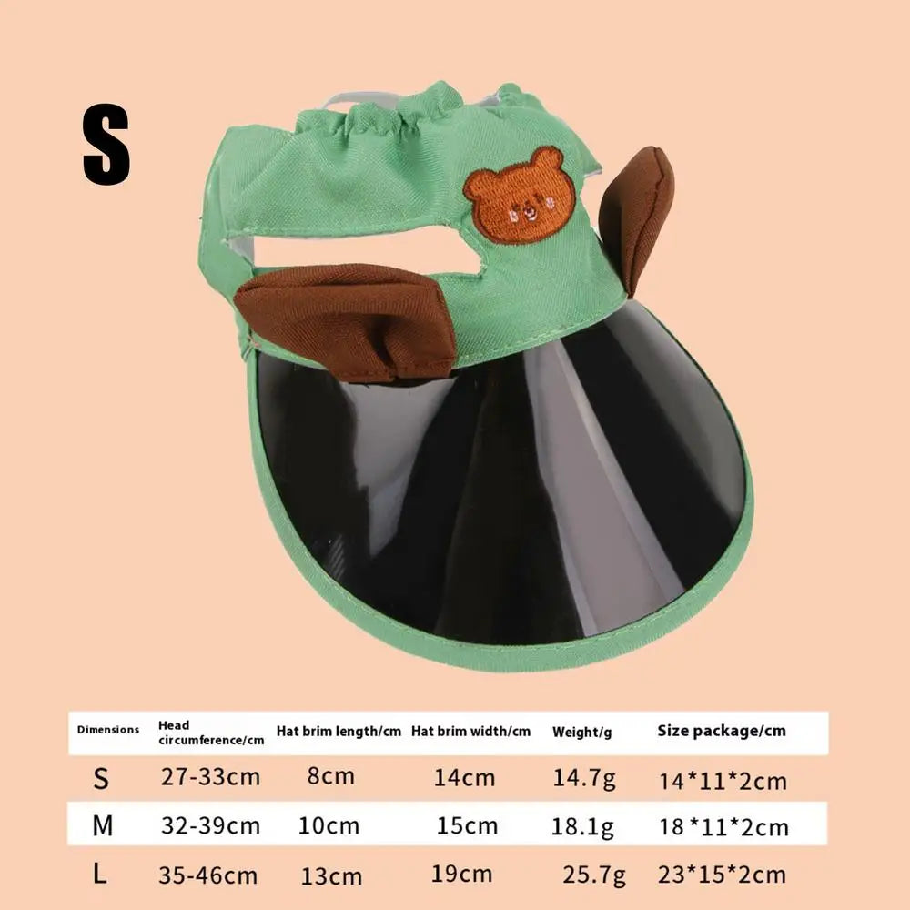 Dog Sun Visor Hat w/Sun Protection