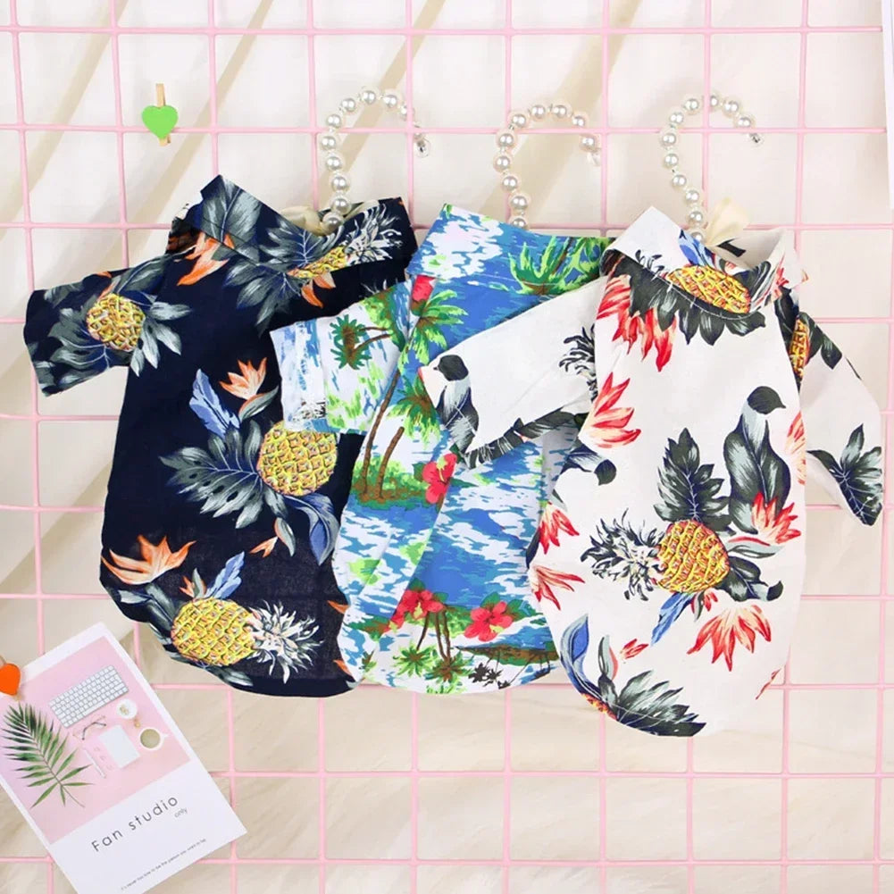 Hawaiian Style Dog T-Shirts
