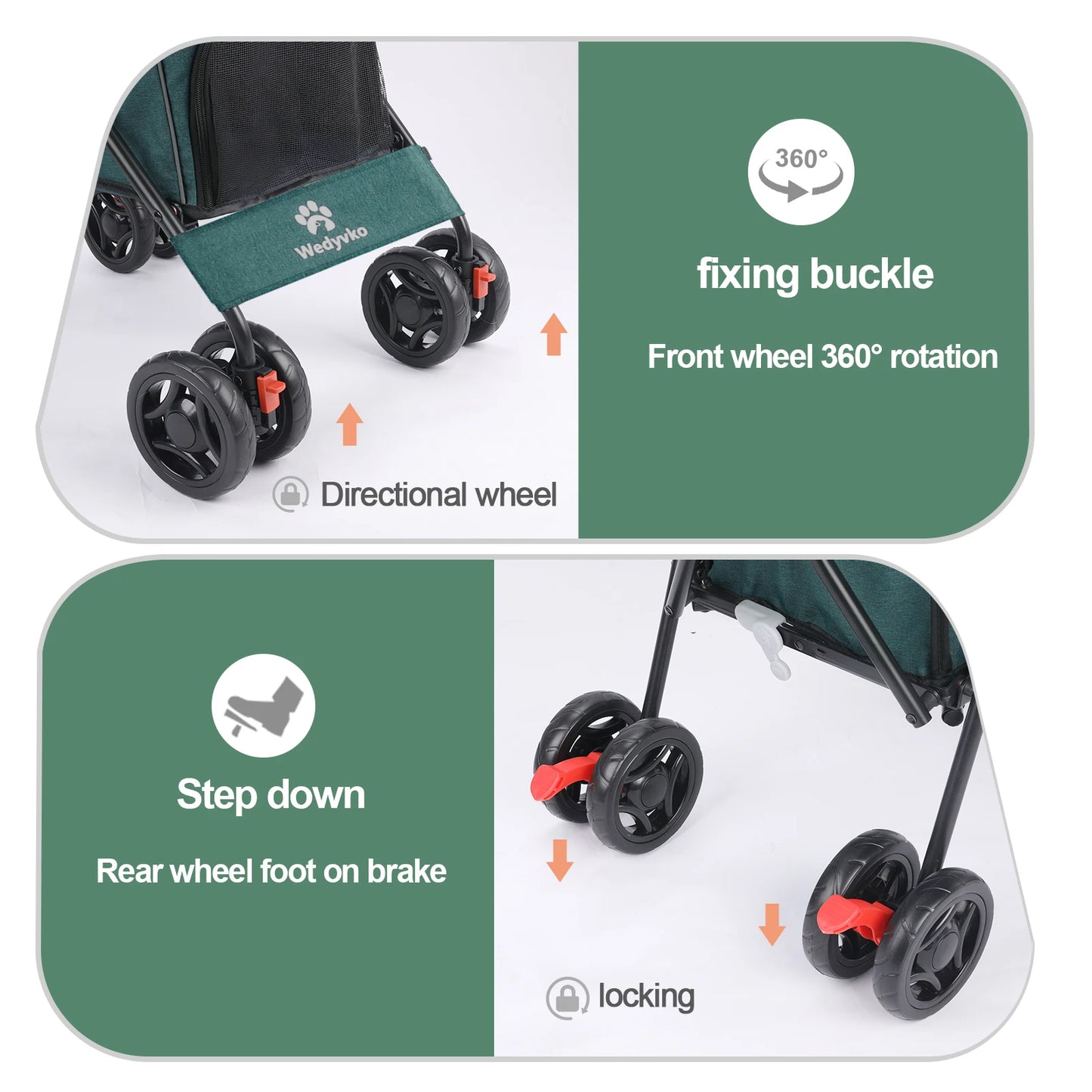 Outdoor Cat Dog Travel Breathable Pet Stroller