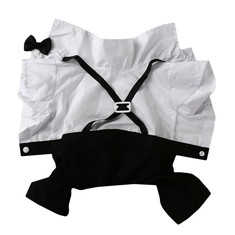 Dog Shirt Tuxedo w/ Bow Tie