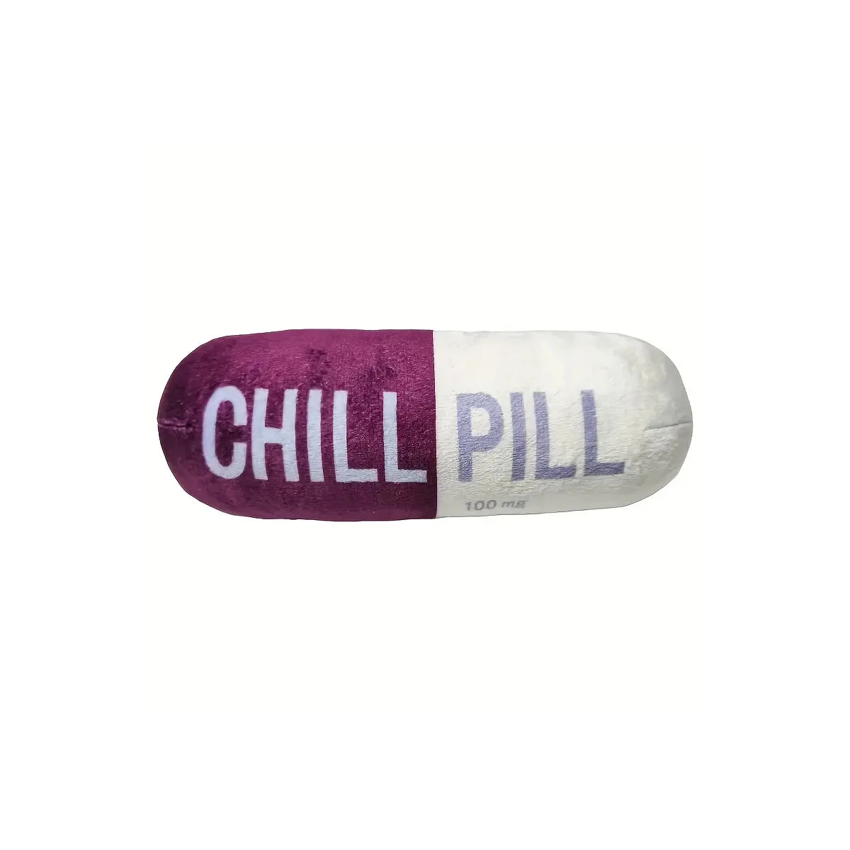 Interactive Plush Pill-Shaped Toy with Squeaker Pet Play and Dental Health