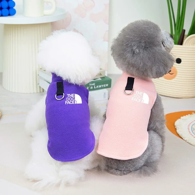 Autumn Winter Pet Clothes Fleece Warm Dogs Sweater French Bulldog Coat Puppy