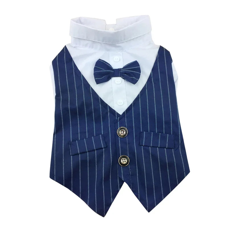 Dog Shirt Tuxedo w/ Bow Tie
