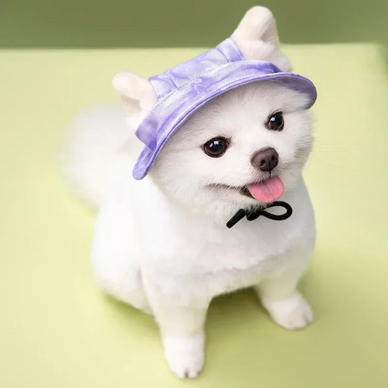 Dogs Bucket Hat With Ear Holes Sunproof Baseball Cap