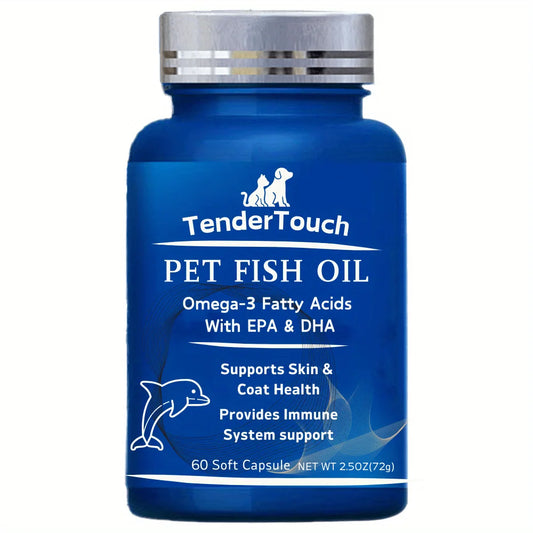 60 Capsules Amazing Omega 3 Fish Oil for Dogs and Cats