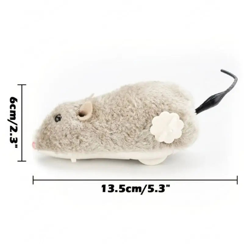 Funny Lifelike Plush Mouse Running Toy for Cats/Dogs