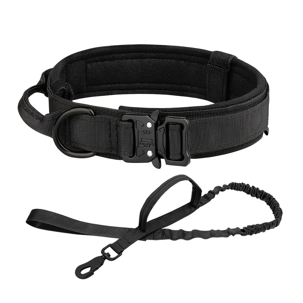 Dog Training Adjustable Tactical Collar And Leash