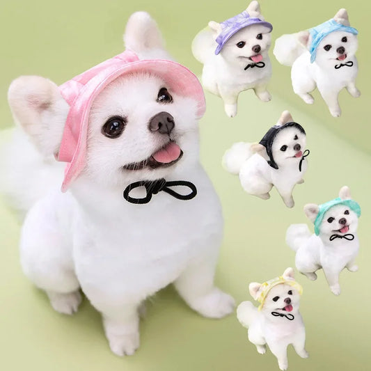 Dogs Bucket Hat With Ear Holes Sunproof Baseball Cap