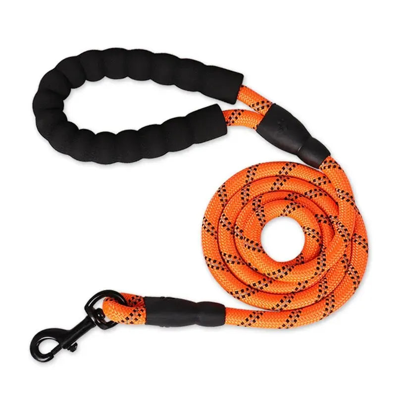 Reflective Dog Leash With Comfortable Padded Handle - Double Heavy Duty Traction Rope