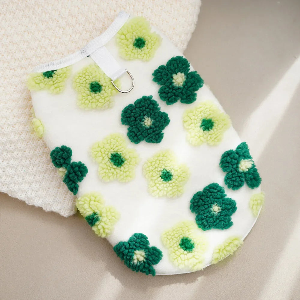 Dog Fleece Vest Warm Sweatshirt Puppy Pullover Coat with Leash D Ring, Dachshund Yorkie Sweaters