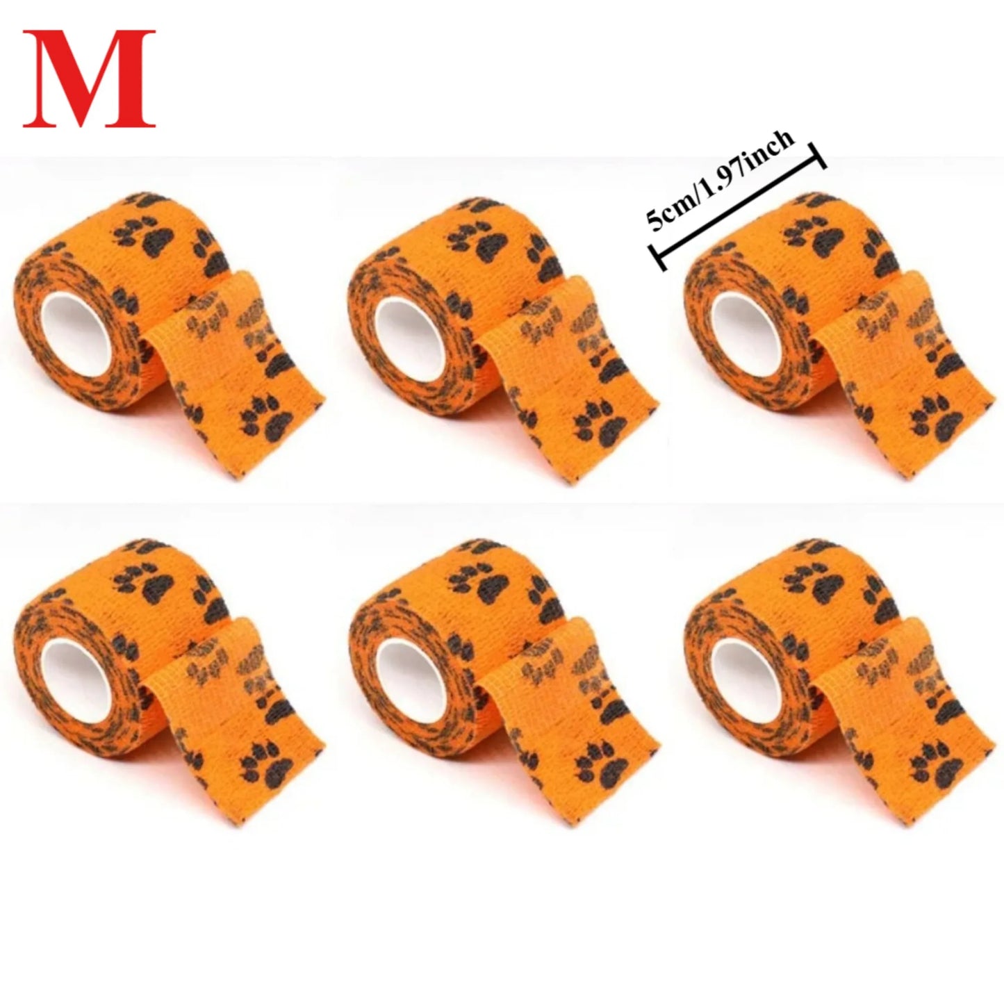 Pet Self-adhesive Elastic Dog Cat Bandage, Leg Cover Protector Strap