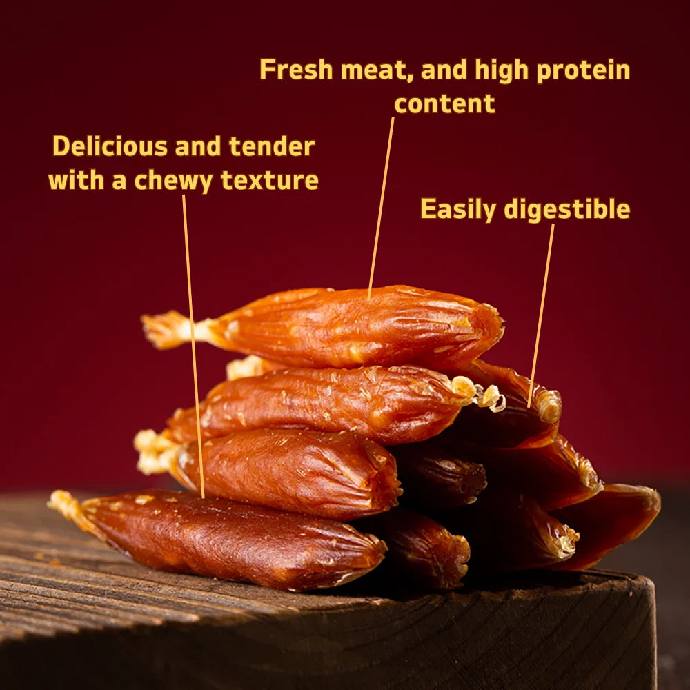 7.05oz/14.11oz Beef Sausage, All Natural Ingredients,Dog Treats