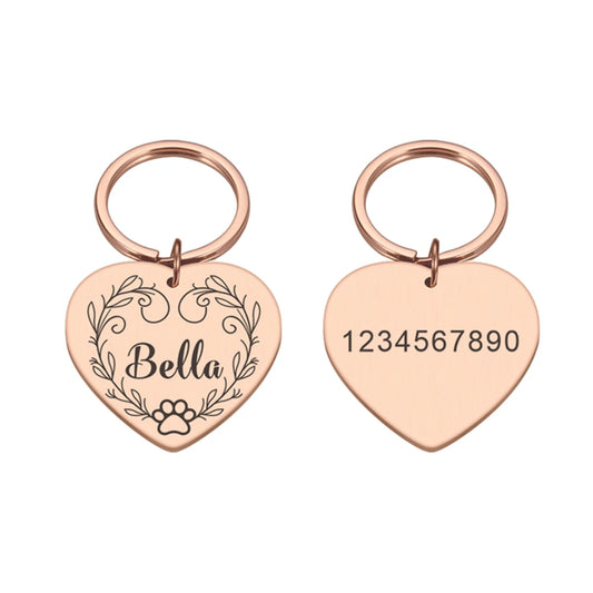 1 pc nice Dog paw prints and vine Customized Text Cat Dog ID Tag , with Cute Symbols Customized Pet Print Medal