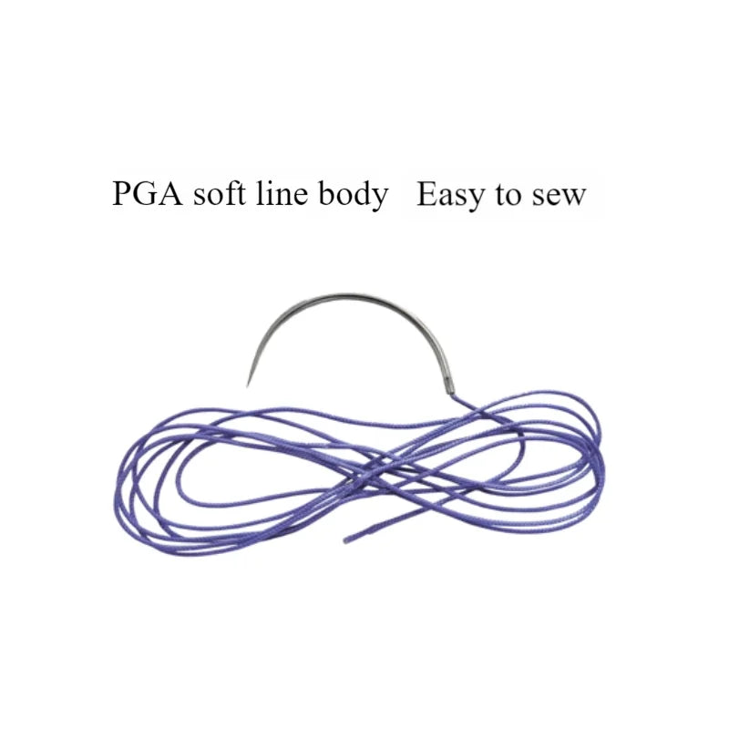 Veterinary absorbable suture, surgical pet suture PGA (2-0/3-0/4-0) w/Needles