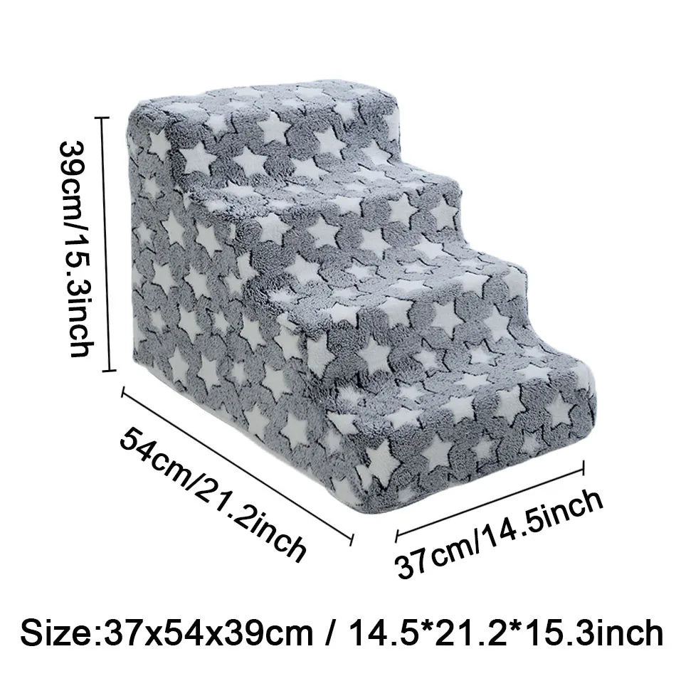 Steps for Dog Pet Ramp, Cat Ladder 3 or 4 Stairs for Puppy Ramp Detachable Sponge