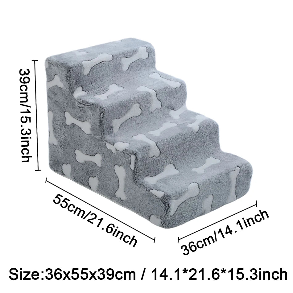 Steps for Dog Pet Ramp, Cat Ladder 3 or 4 Stairs for Puppy Ramp Detachable Sponge