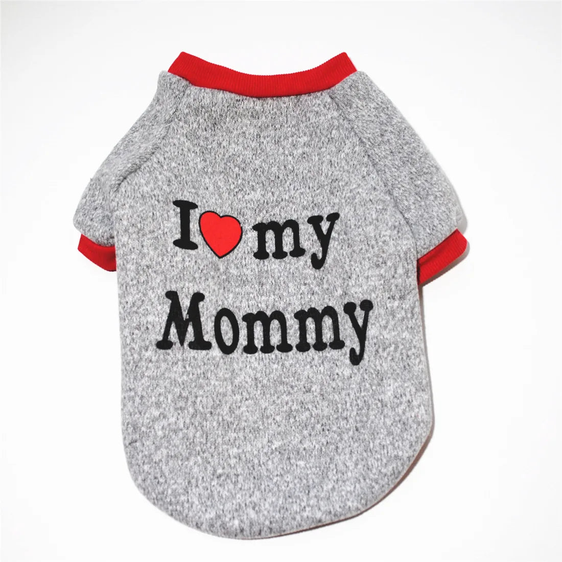 Small Pet Clothes, Cute Puppy Cotton T-shirt  Vest Spring Autumn Pet Costume, I Love Daddy/Mommy