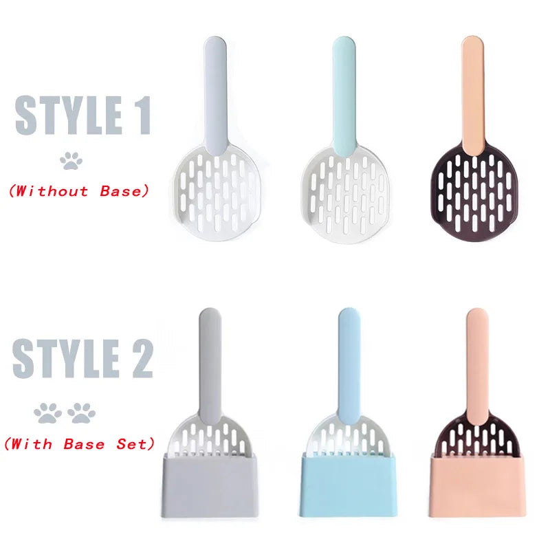 Cat Litter Scoop Plastic Shovel With Base