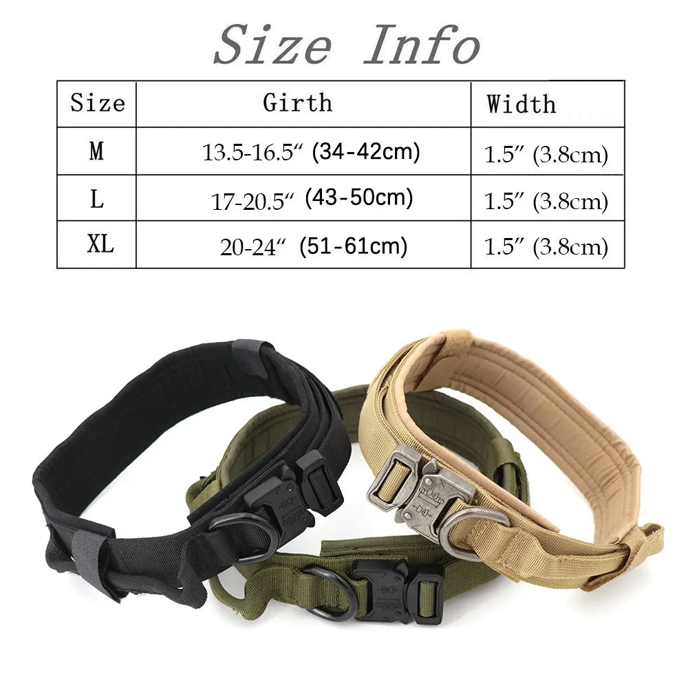 Dog Training Adjustable Tactical Collar And Leash